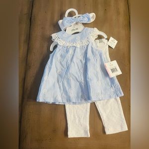 Little Me tank and leggings with headband